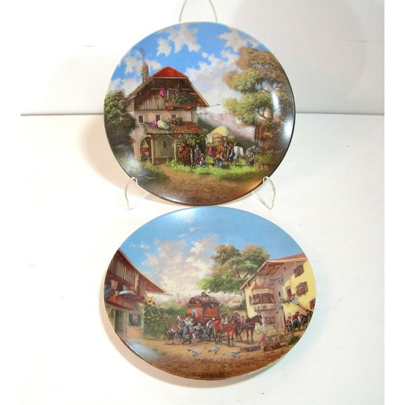1986 Von Christian Luckel Collectible Plates, 7 3/4" Diameter, Set Of Two - Picture 1 of 6